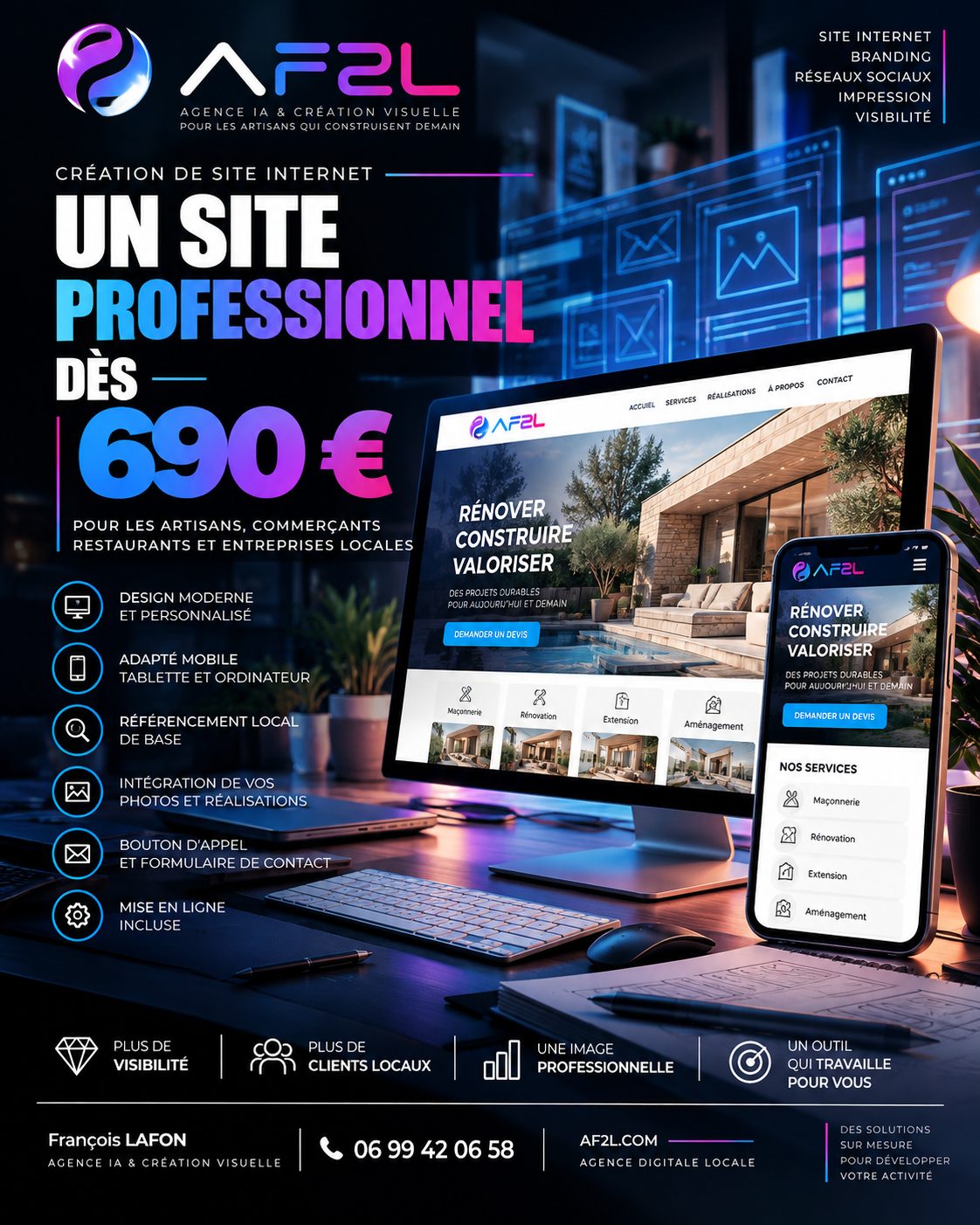 Aujourd’hui, avoir un site internet professionnel est devenu indispensable pour présenter…